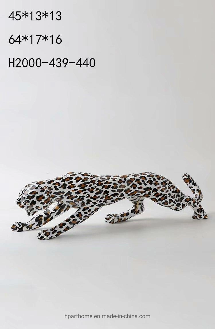 Heißer Verkauf Leopard-Druck Wasserübertragung Drucktechnik Polyresin Figuren