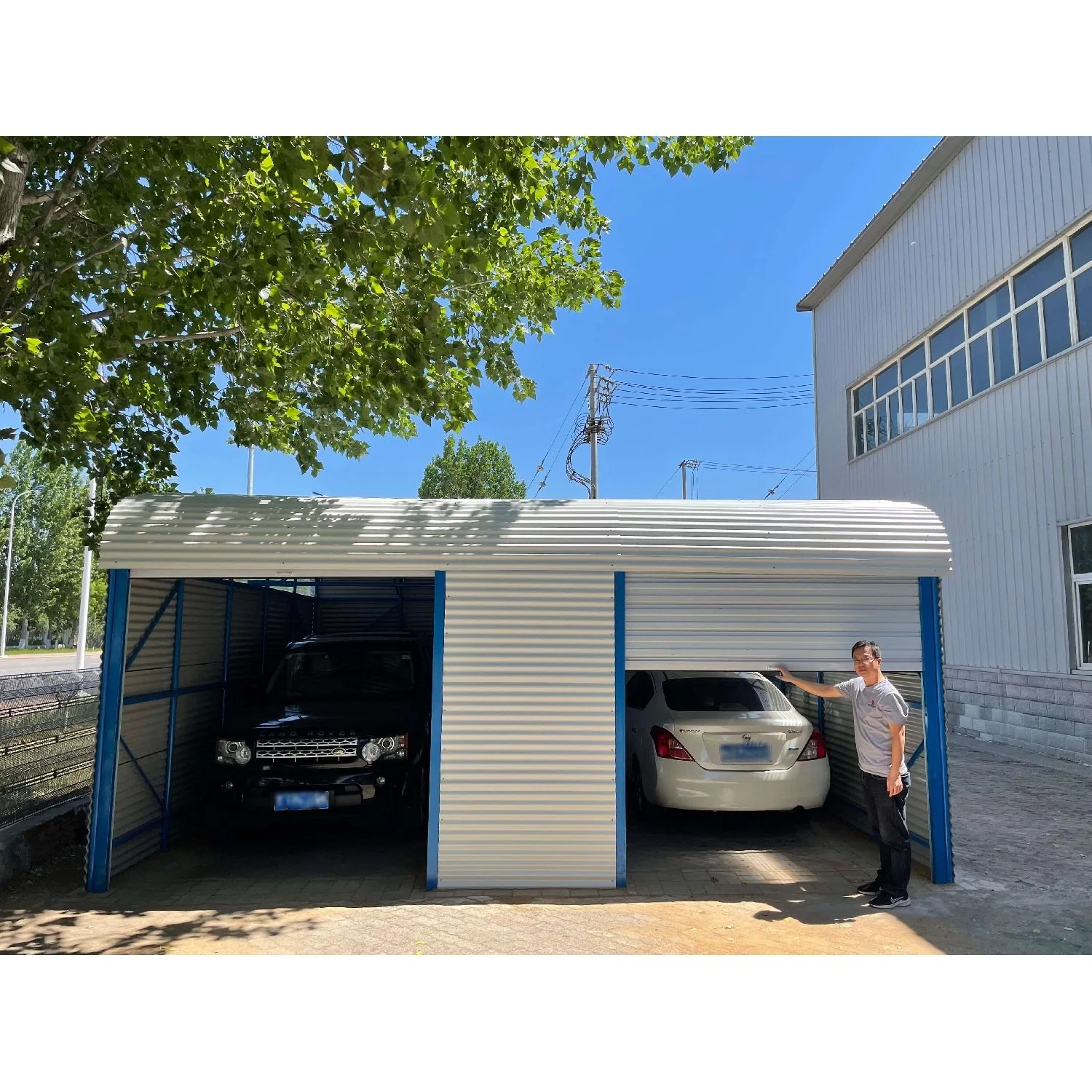 SC073 OEM Carport Sturdy Car parking double car garage garden Canopies