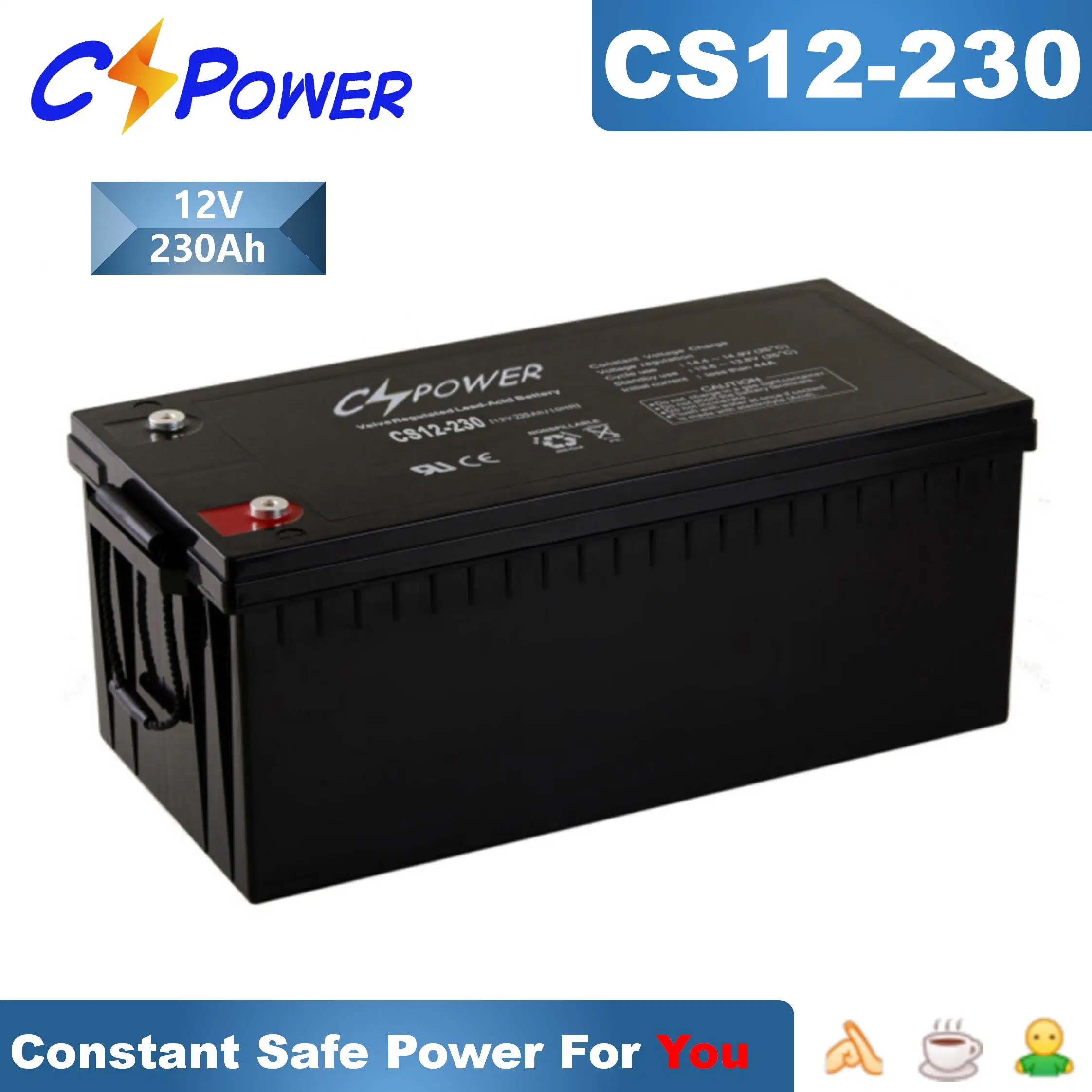 Free Maintaince Solar Lead Acid Battery12V Power Supply