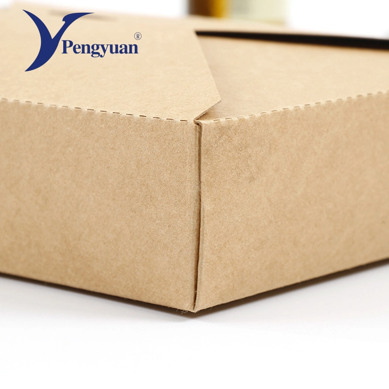 Wholesale/Supplier Disposable Printed Kraft Paper Box Noodle and Salad Takeaway Food Container