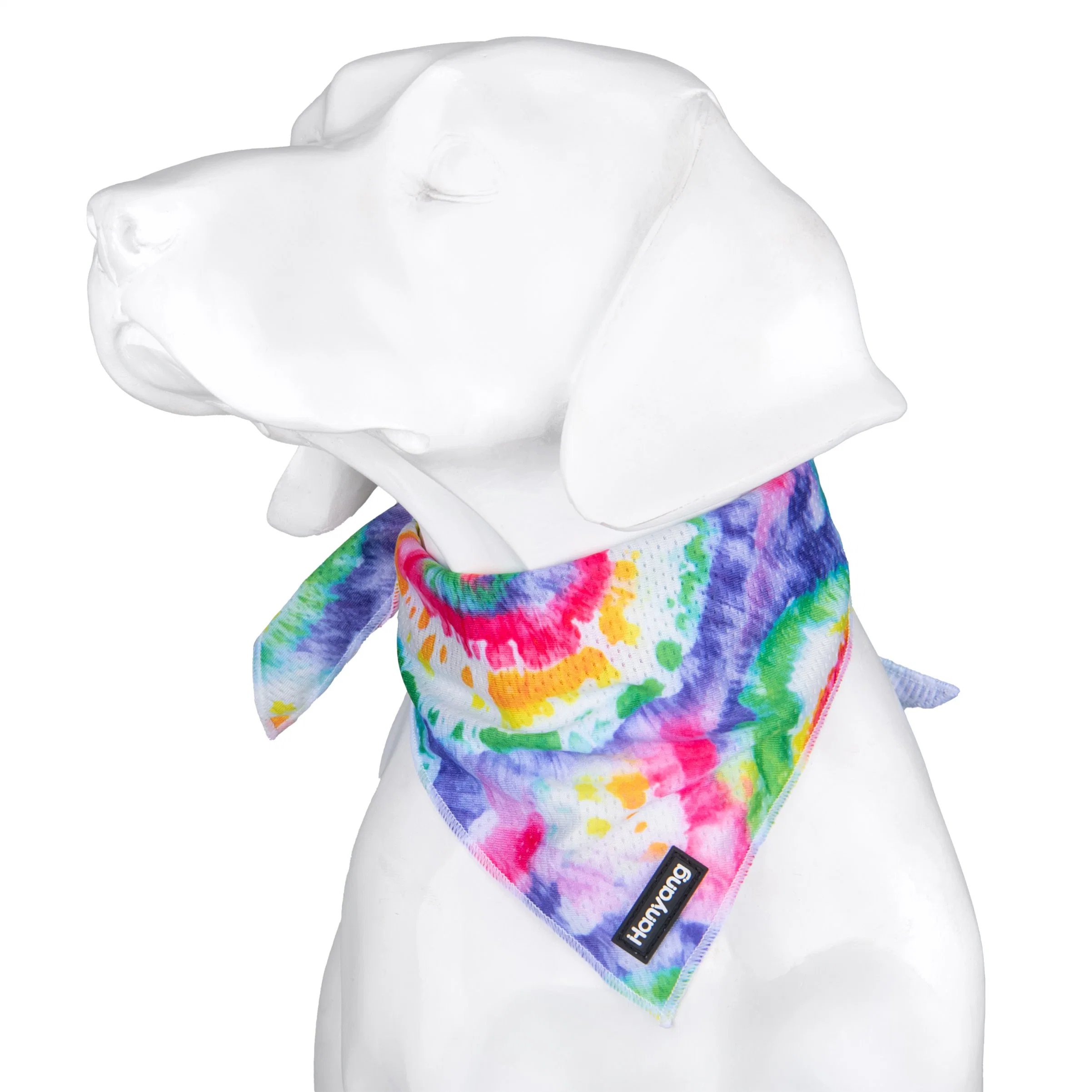 OEM maravilloso colorido patrón de impresión y logotipo de Marca Bandana para Mascotas Perro