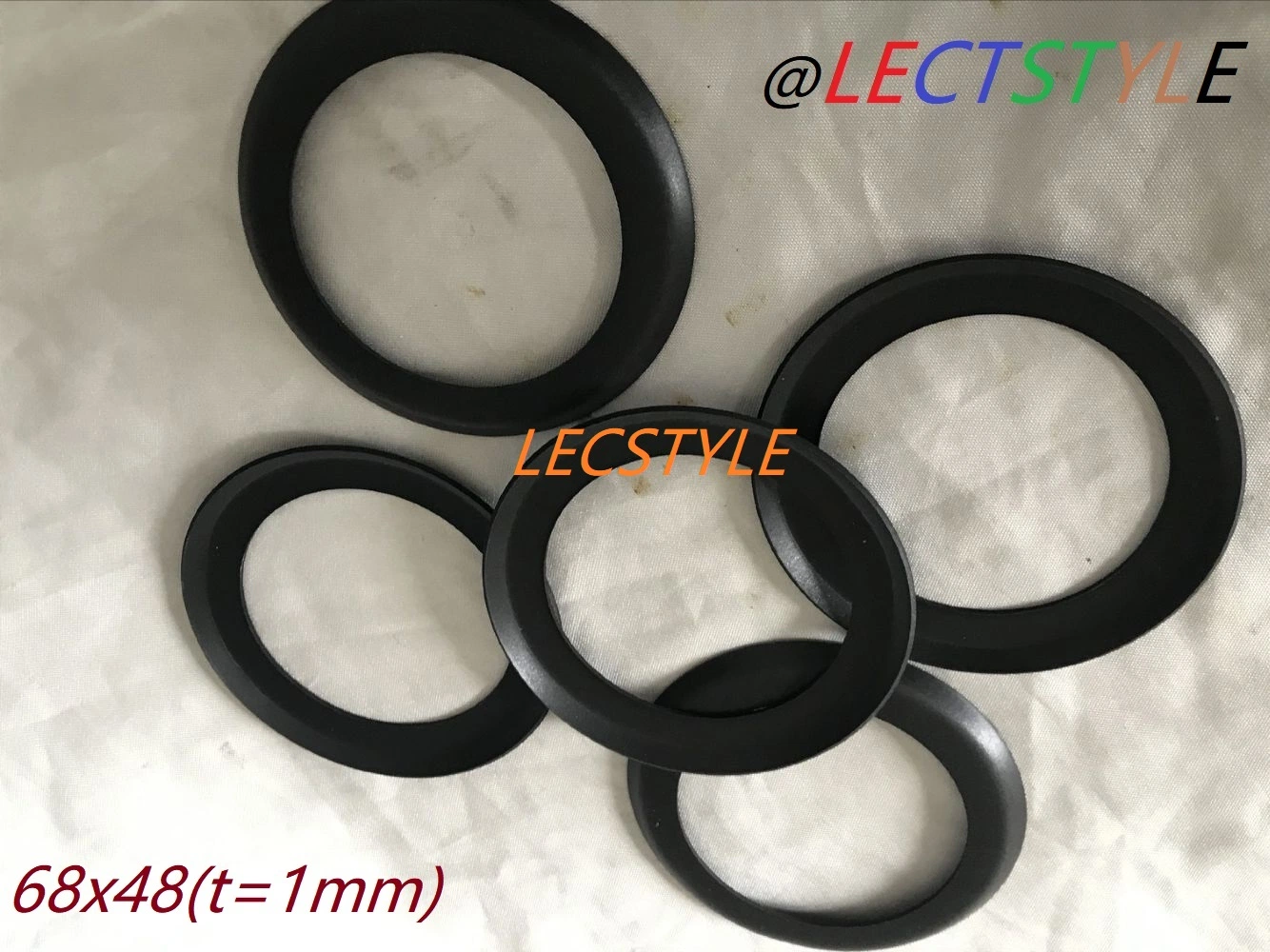 Lectstyle Oil-Free Air Compressor Pre Formed Ring PTFE Piston Rings 68X48X1mm