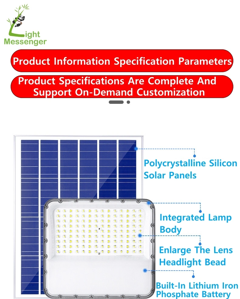 Professional Reflector Projector 400 500 800 1000W Outdoor Solar Lamp Stadium Square Lighting Powered Battery Flood Light IP67 Waterproof LED Solar Court Light