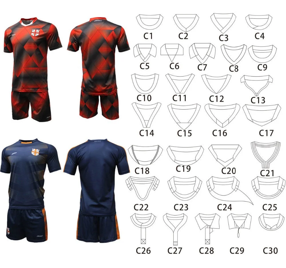 Custom Men Team Sublimation Sports Soccer Wear T Shirts Uniform Football Jersey