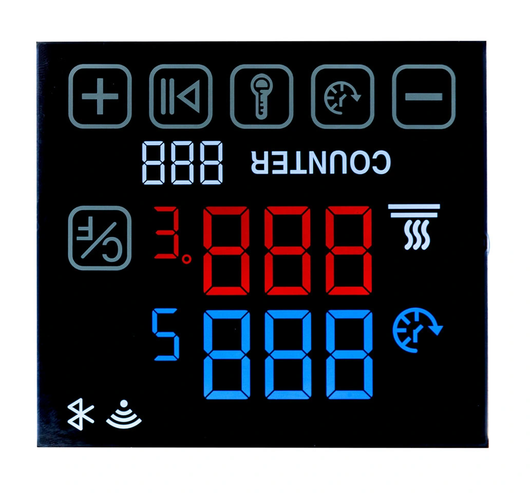 Tela LCD personalizada de transmissão negativa Va, painel de exibição LCD de 7 segmentos, painel LCD.