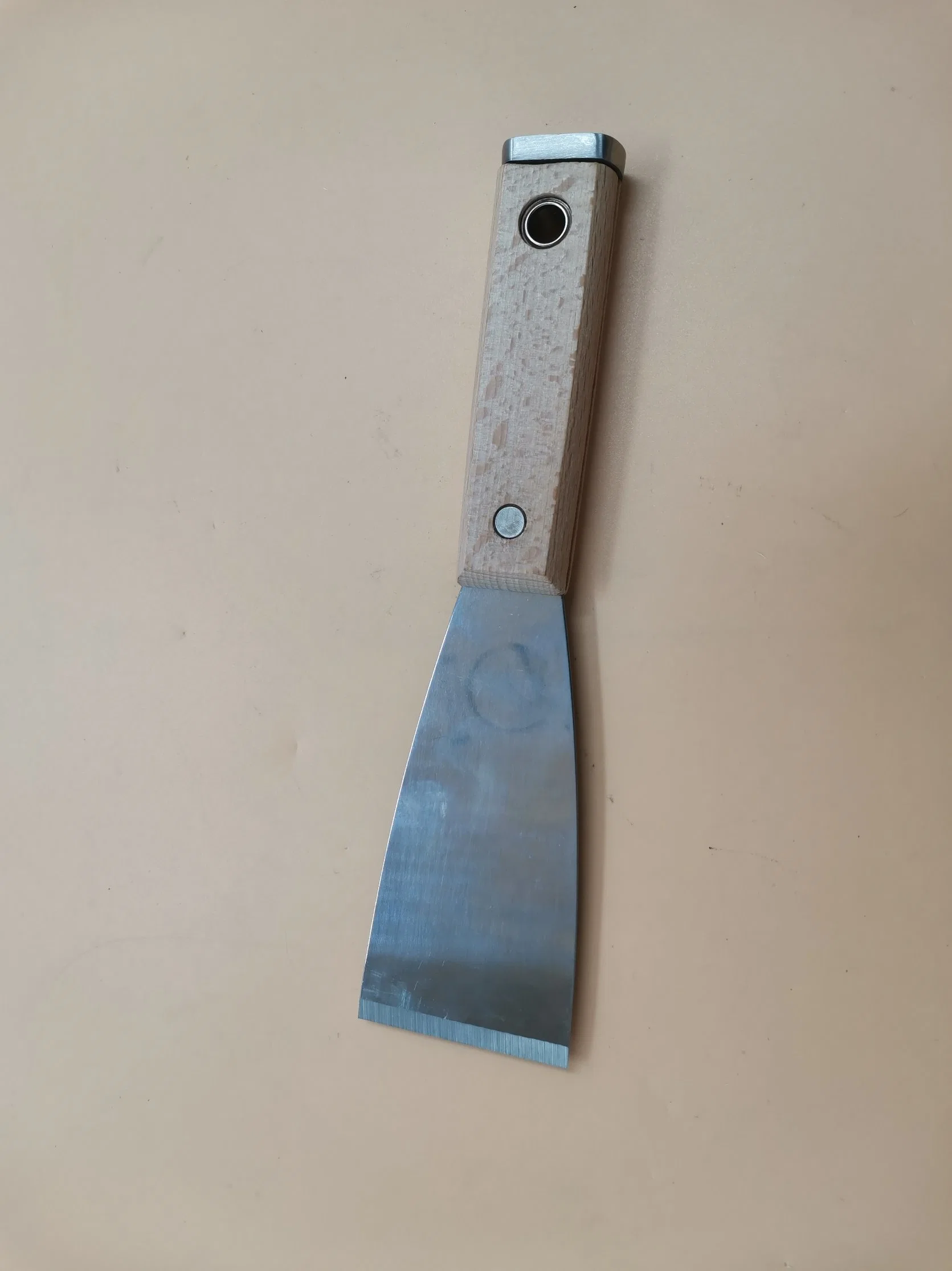 Stainless Steel Scraper with Wooden Handle Metal Tip