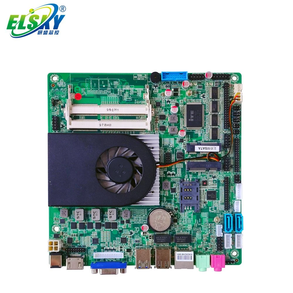 Elsky Hot Sale deux coeurs de la carte mère Mini ITX 2,8GHZ I7 VGA 7600u 1HD-Mi Edp 30broche LVDS double LAN pour la signalisation numérique