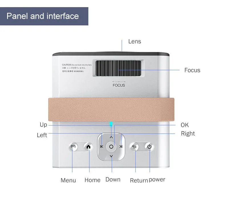 Factory Cy303 4K HD USB Cinema Theater Cy303 Multimedia Proyector Game Mini Portable Home LED LCD Pocket Projector