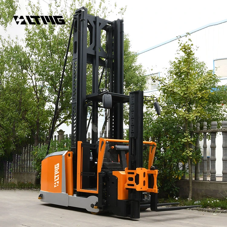 Ltmg Brand Four Way Man up Electric Reach Truck Counterbalance Pallet Stacker 1500kg Electric Reach Truck with Curtis AC Controller