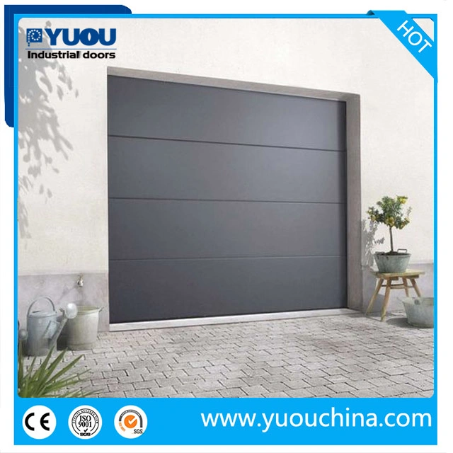 High quality/High cost performance  Automatic Remote Iron Garage Doors Italy with Man Door