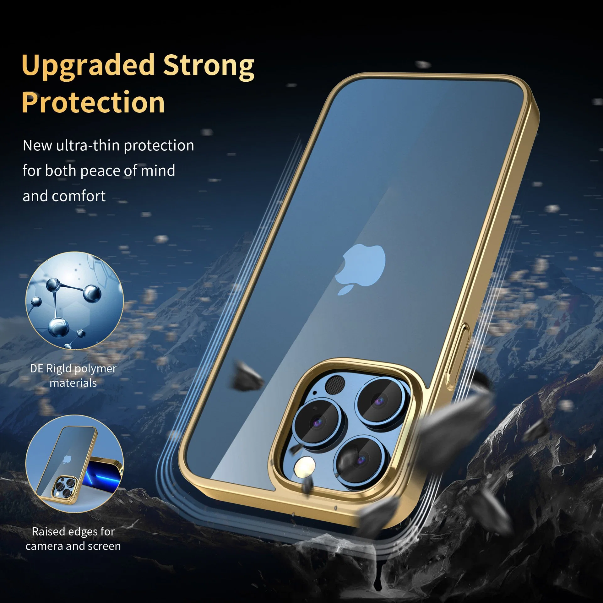 Venta en caliente sencilla Clear Mobile Phone caso para iPhone 14 Pro Max Ultra Thin Phone Case para iPhone15