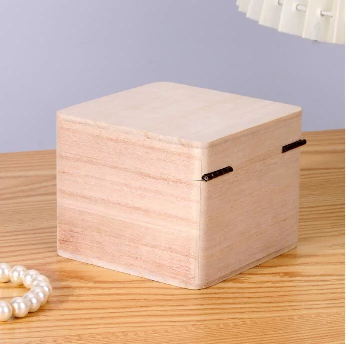 Flip Paulownia Uhr Display Box Paulownia Geschenk-Box Aus Holz Uhrenbox