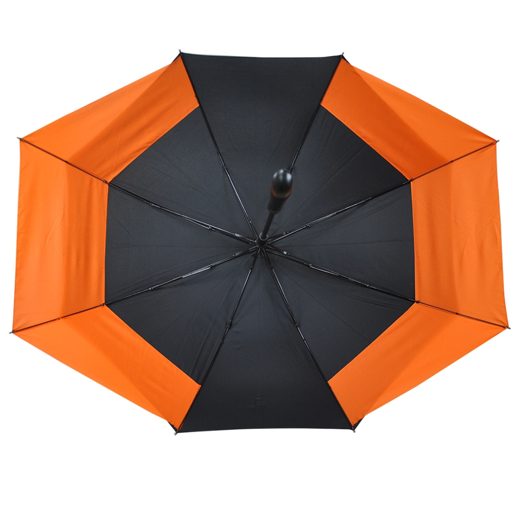 28" X8K Double Layer Vented Golf Umbrella Telescopic Flexible High quality/High cost performance Canopy Vented Unique Umbrella