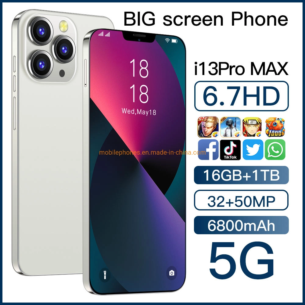 هاتف ذكي محمول I13 PRO Max محمول أصلي بالكامل 5g 16GB+1TB هاتف محمول لـ 13 PRO كحد أقصى