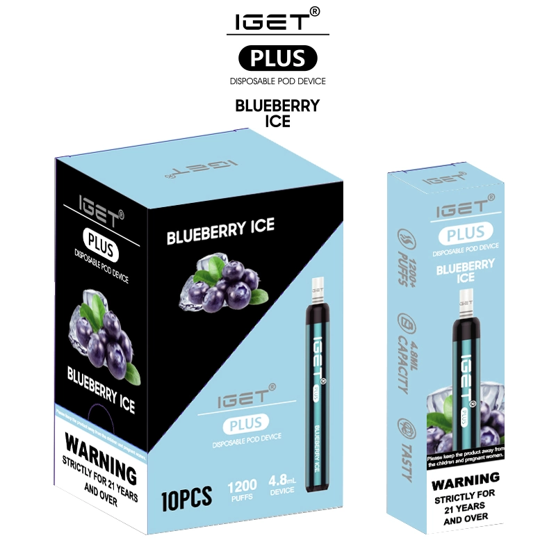 Iget Plus 1200 Puffs 5% никотина катушки сетки одноразовые Электронные сигареты