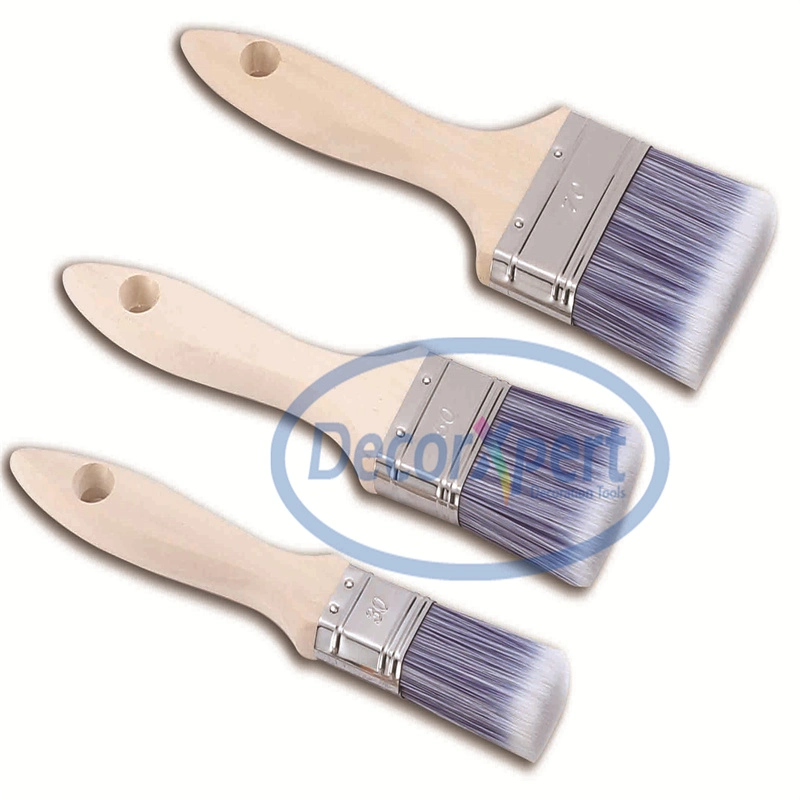 Paint Brush, Flat Brush Synthetic Filament, Beech Wood