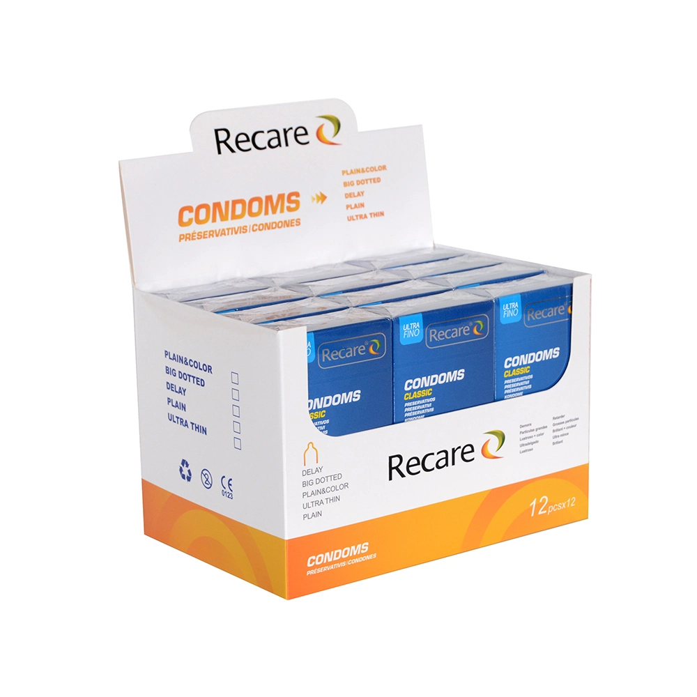 منتج Recare Latex Condom ذو جودة عالية مع CE وISO شهادة المعيار لحزمة OEM