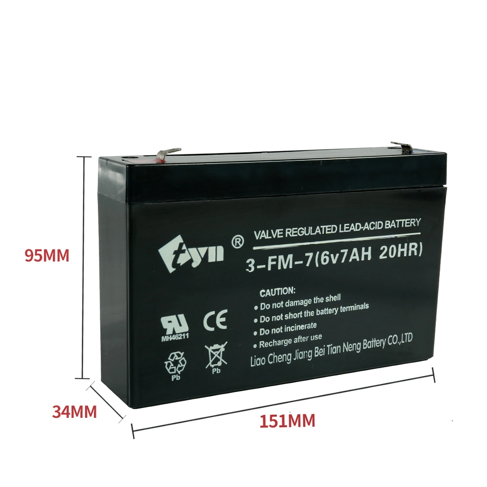 6V7ah Solar System Lead-Acid Gel Battery 6V7ah High-Purity Raw Materials