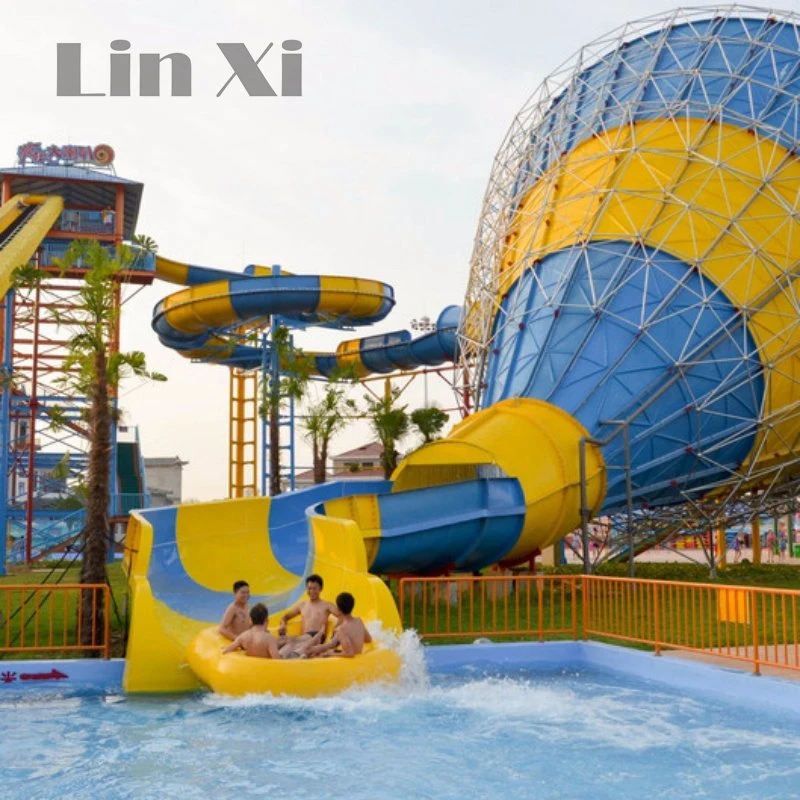 Customized New Adult Water Park Equipment, Children's High-Altitude Fiberglass Rotary Slide