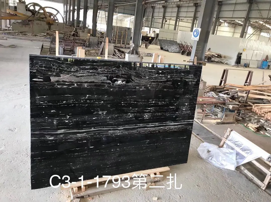 Black Marble Stone Slabs/Tiles for Vanity/Countertops/Floor/Wall House/Villa Building Engineering