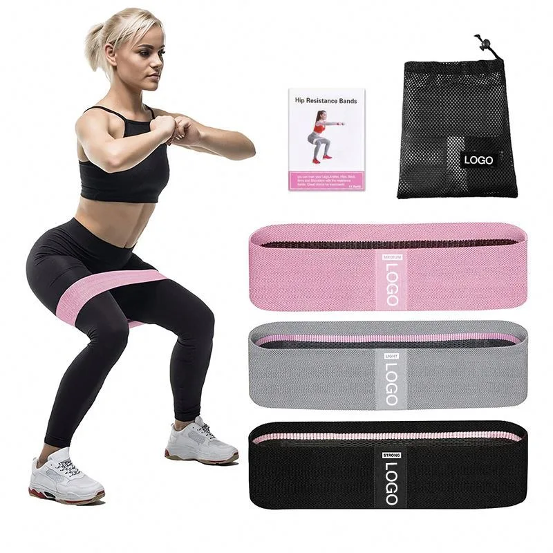 Resistência respirável Bandas de Treinamento Fitness Workout Home Yoga Bandas de Ginásio Body Building Conjunto de poliéster