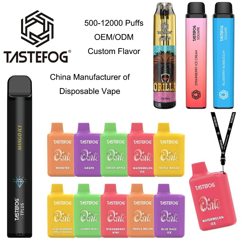 Shenzhen Wholesale Disposable Vape Vaporizer E-Cigarette Pod 500 600 800 1000 Puffs Tpd CE RoHS