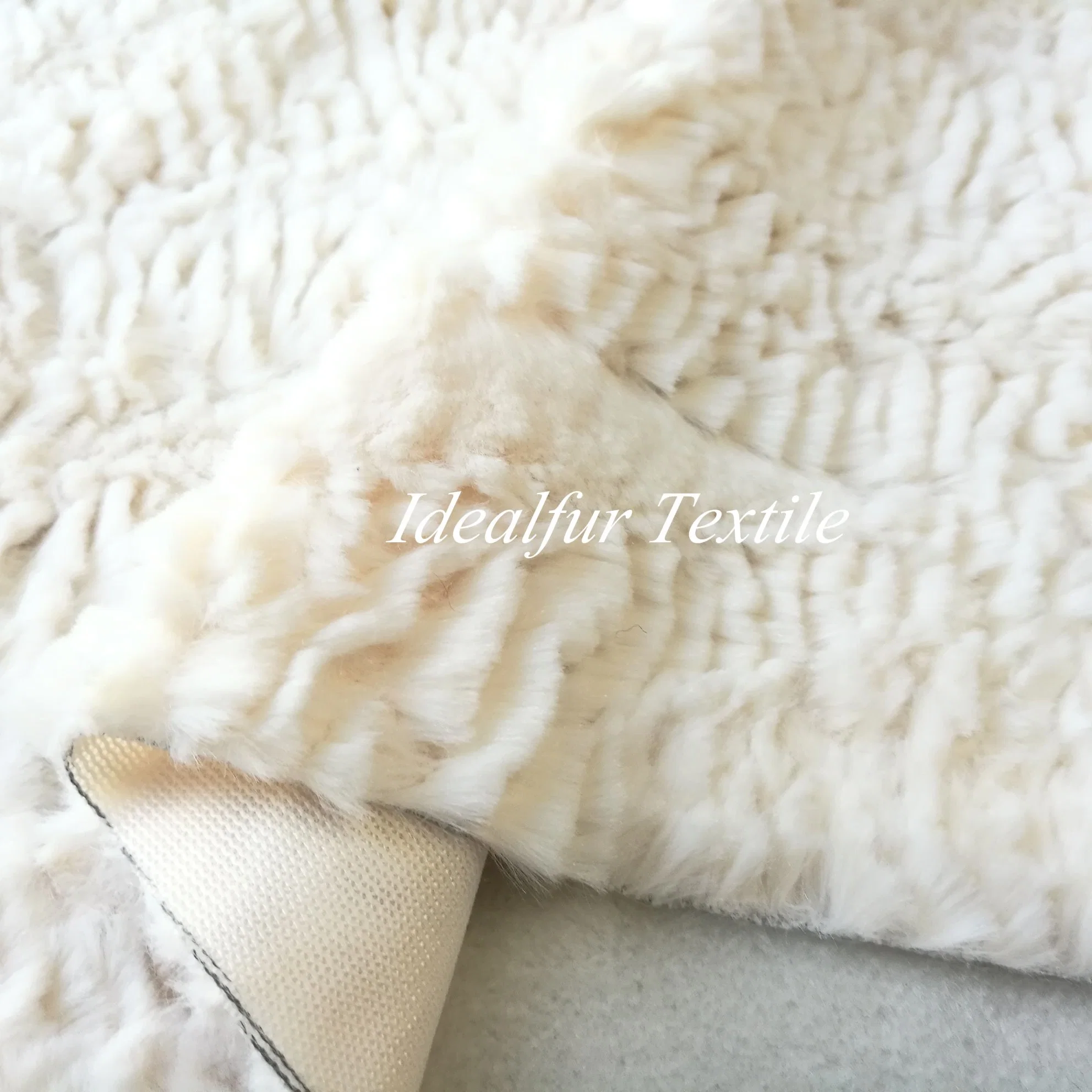 Irregular High and Low Shear Embossed Fake Fur