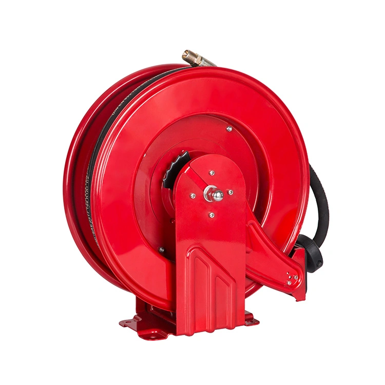 50 FT Micro Stainless Steel Spring Loaded Hose Reel Drums Retractable