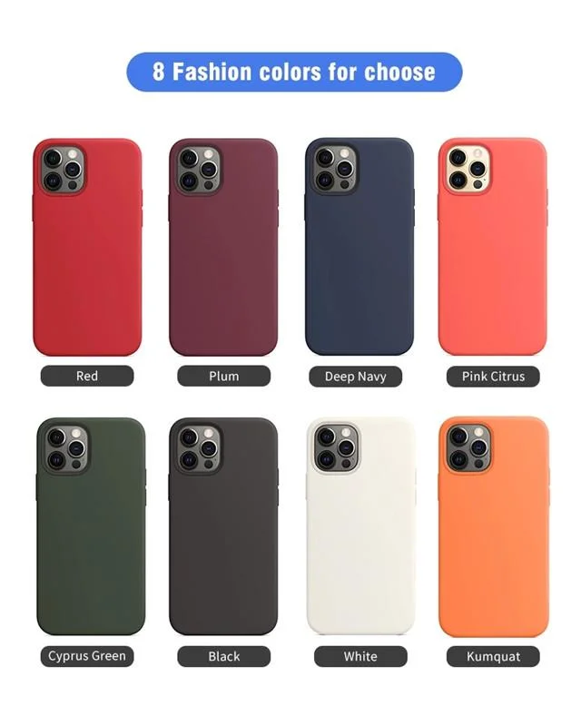 Kratzfreie Zoll Farbe und hochwertige Silikon Candy Farbe Neu Mikrofaser Flüssigsilikongehäuse Back Cover für iPhone12PRO mit Mikrofaser