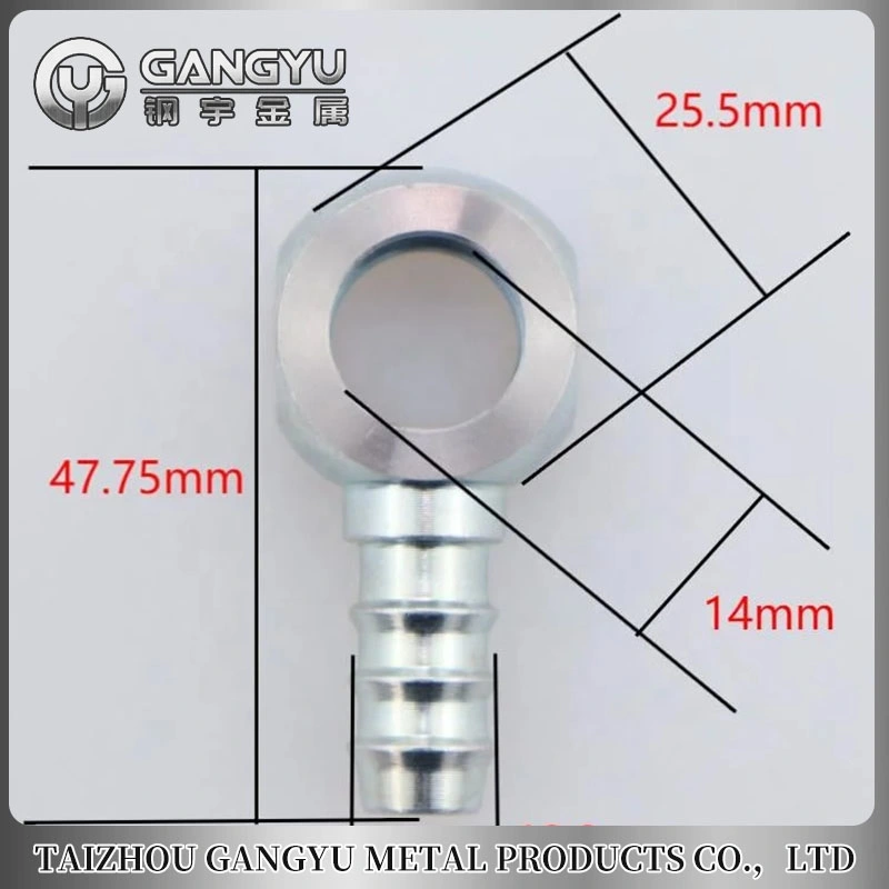 High quality/High cost performance  Yellow Zinc Plated Carbon Steel Hydraulic Pump Parts Oil Hose Banjo Fitting