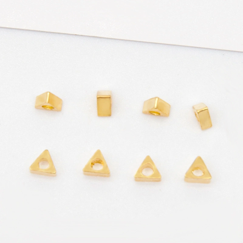 Triangle Brass Gold Plated Scattered Beads Golden Beads Jewelry Accessories DIY