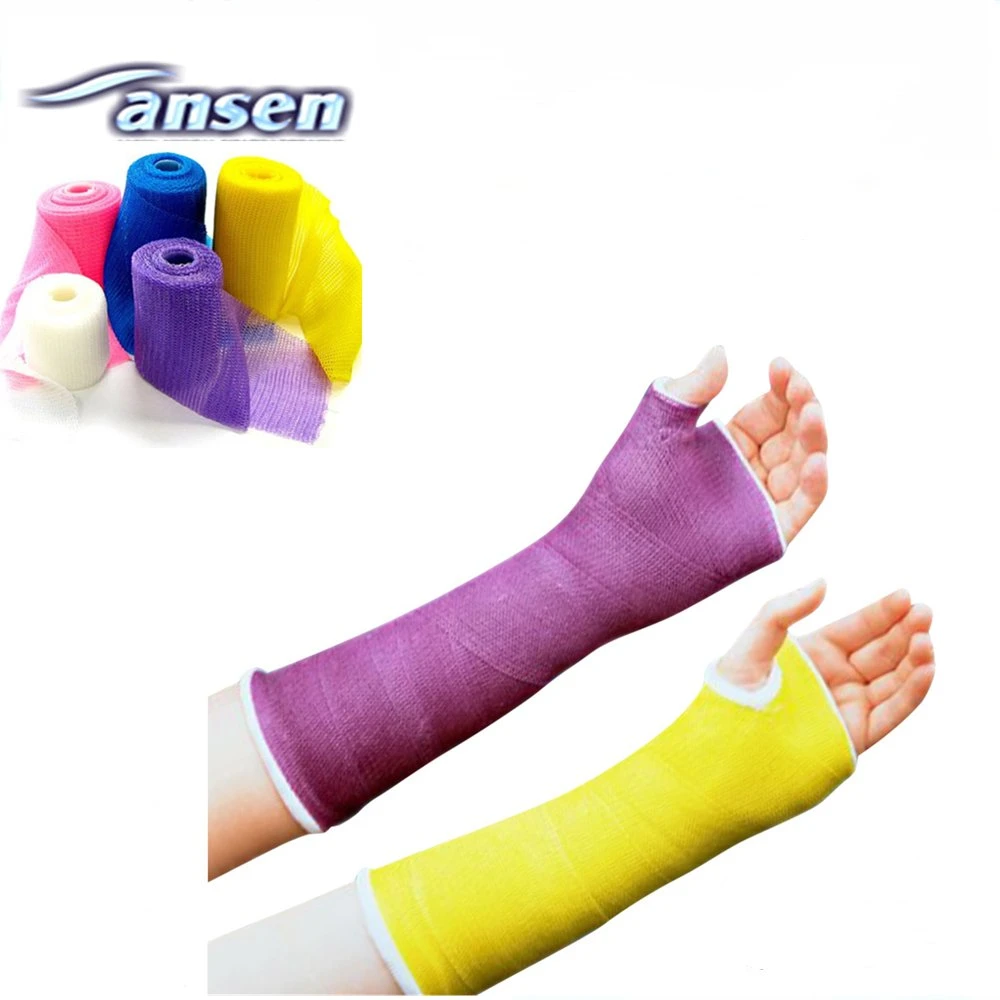 Water Activated Polyurethane Colorful Waterproof Resin Surgical Bandage Roll Orthopedic Casting Tape