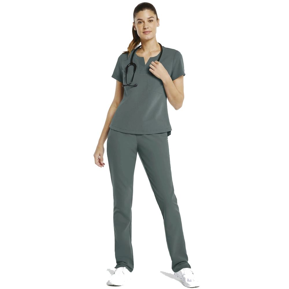 Vier-Wege-Stretch Medical Scrub Top Spandex Krankenschwester Scrub Anzüge