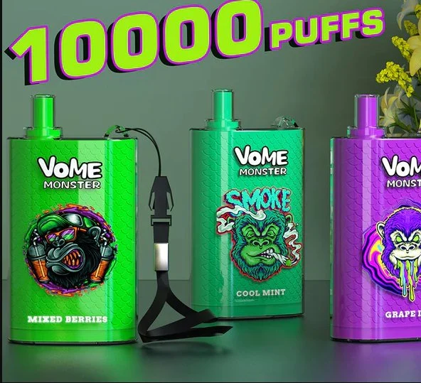 O monstruoso Randm VOME Monster 10000 original é um macaco descartável com circulação de ar Controlar o cigarro