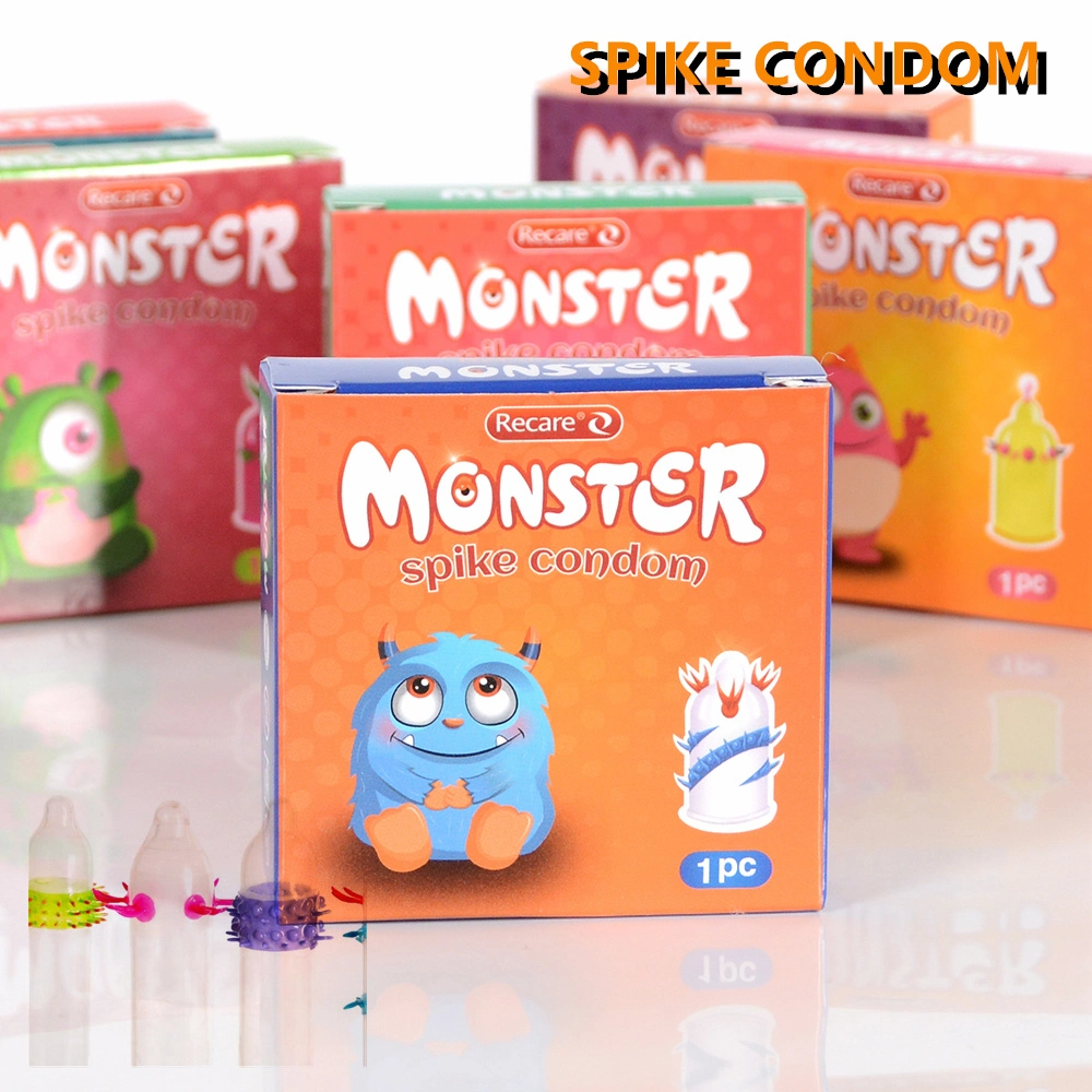 Creative Spike Condom with Different Shapes for Male Masturbation with Throns Made in China