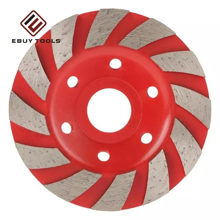 Hot Sales Rueda En Forma De Copa for Granite and Cured Concrete Single Row Red Finished Diamond Cup Grinding Wheel