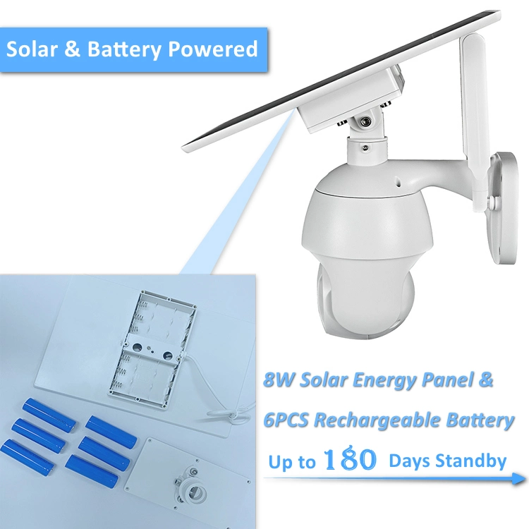 8W WiFi Low Power PIR Sensor Solar Security Camera 4G SIM Card