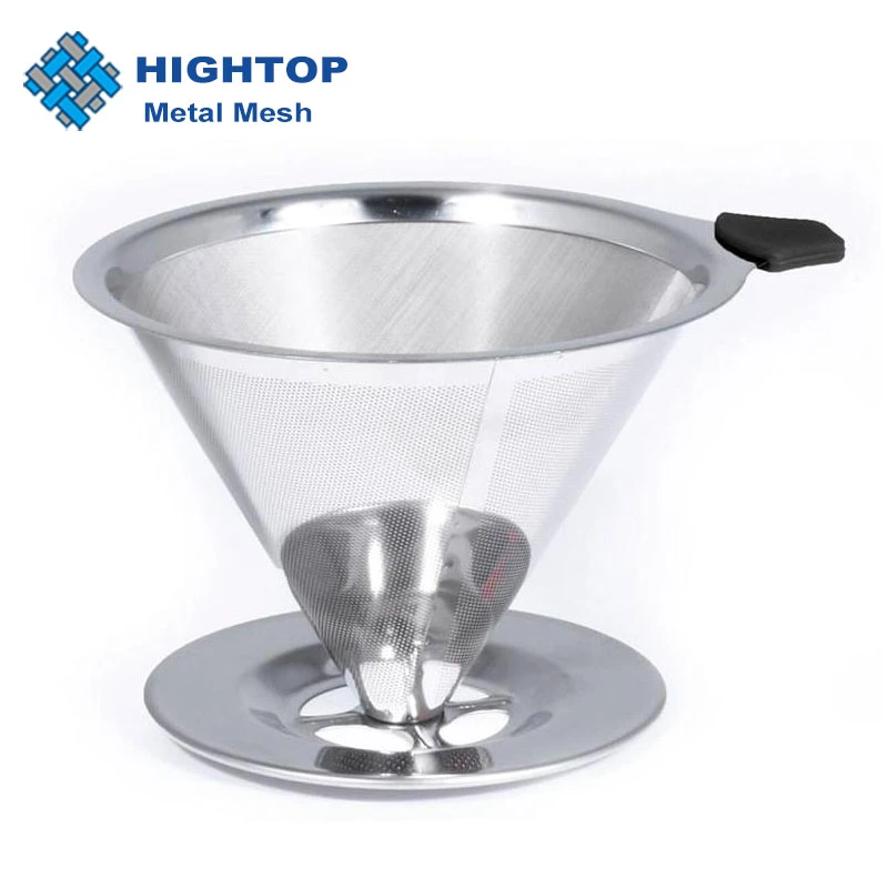 Custom High quality/High cost performance Reusable Ultra Fine 304 Stainless Steel Pour Over Metal Coffee Filter