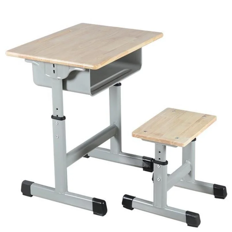 Móveis escolares mesas e cadeiras para sala de aula altura do aluno Escola ajustável Conjunto de banco para secretária