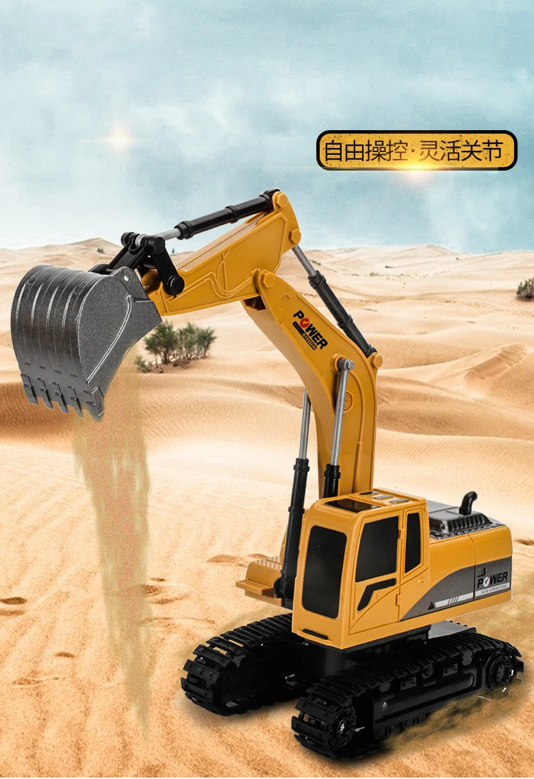 Top Selling Alloy 1: 16 RC Construction Toys Vehicles Remote Radio Control Toys Tractor Trucks Excavator Toy Car for Kids