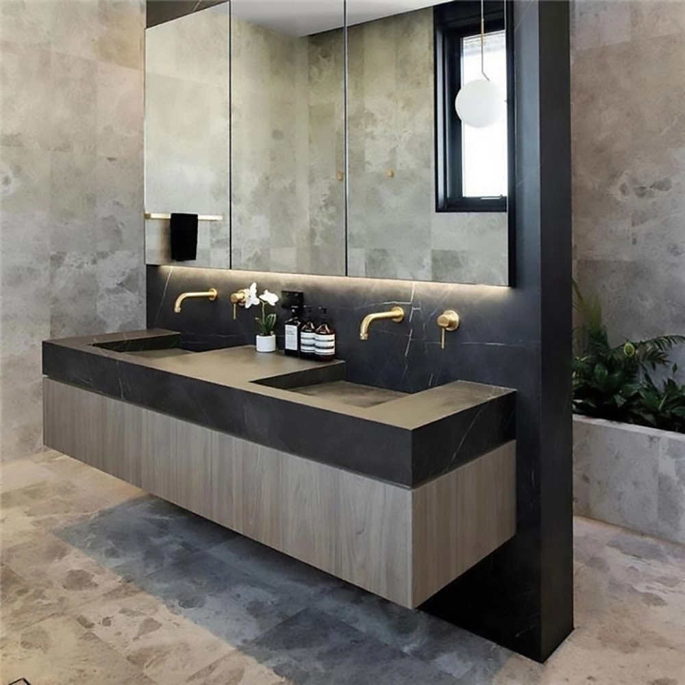 New Style Luxury Frame Mirror Modern Bathroom Cabinet Vanity with Low Price