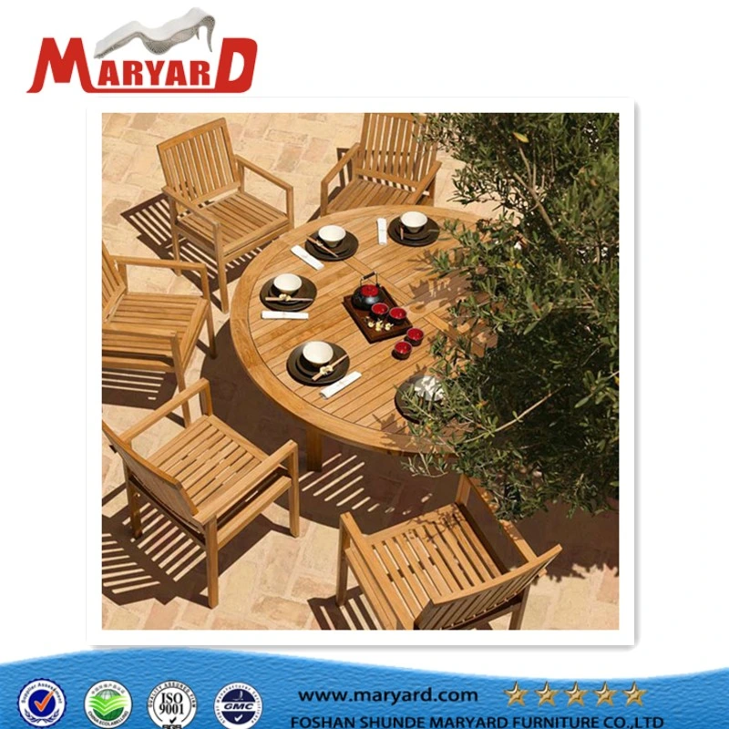Jardín de madera de teca mesa y sillas de madera de teca muebles para exteriores
