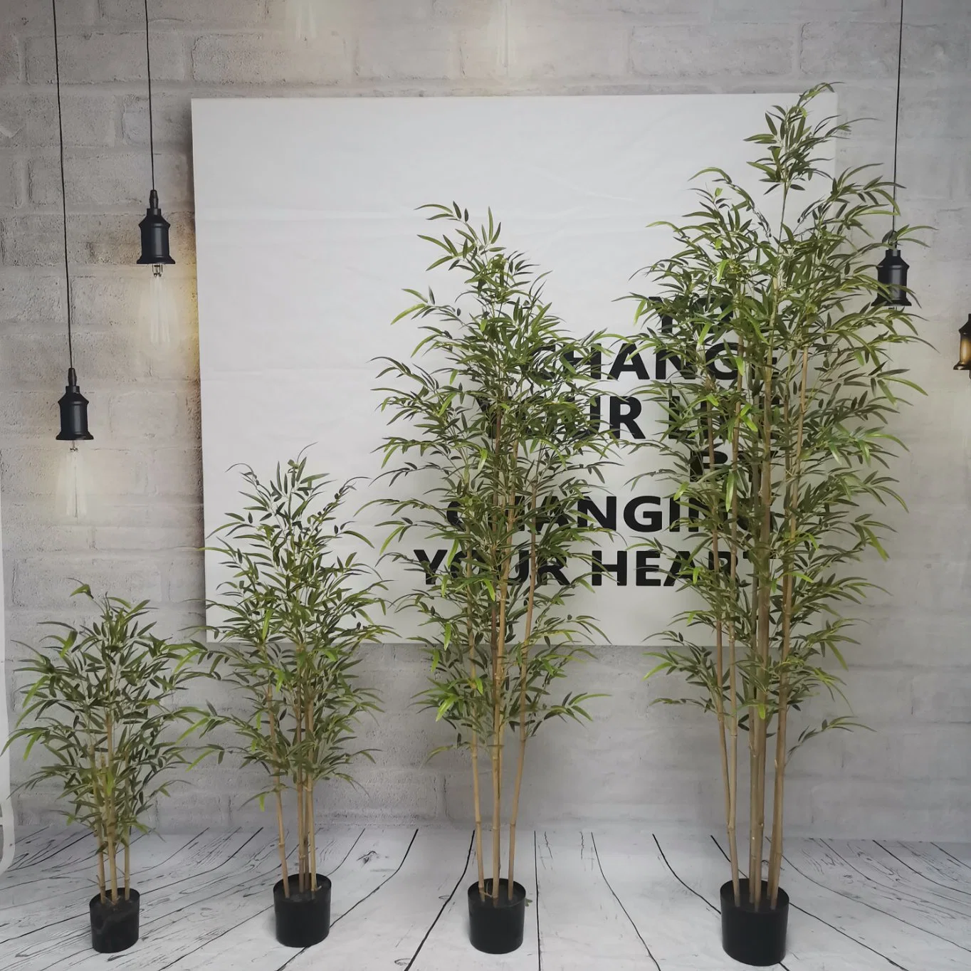 L'escrime de plantes en plastique de gros Lucky bambou artificiel de l'arbre presque naturel pour l'outdoor