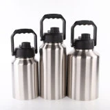 Double Wall Insulated Gallon Jugs Outdoor Water Bottle with Lid