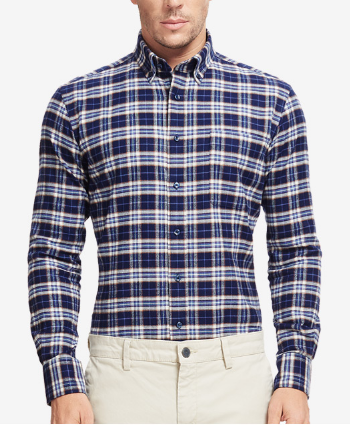 Top-Quality Men's Spring Checked Flannel Long-Sleeve Casual Leisure Shirts