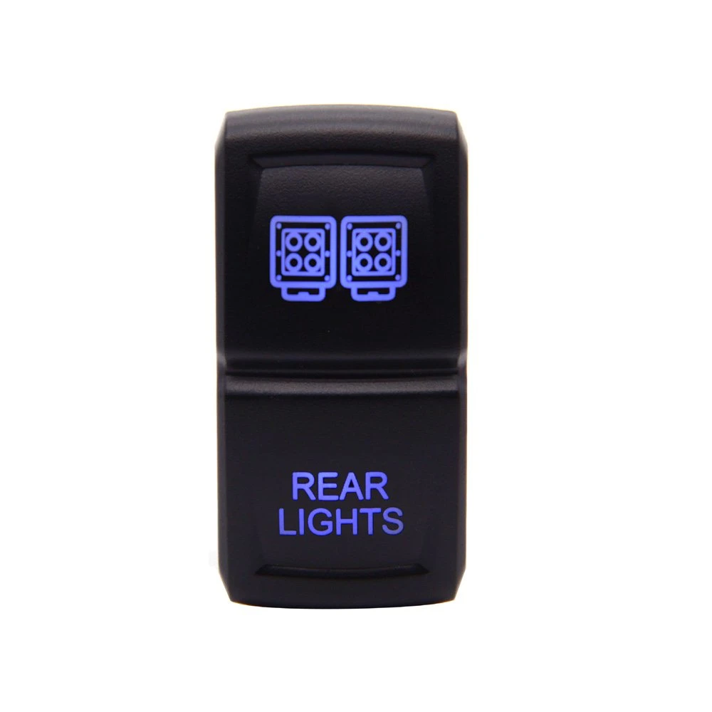 Тумблер для переключения в автомобиле лазерный синий светодиодный кулисный переключатель вкл.-выкл. 20A 12 в для автомобильного мотора-лодки (задние фонари)