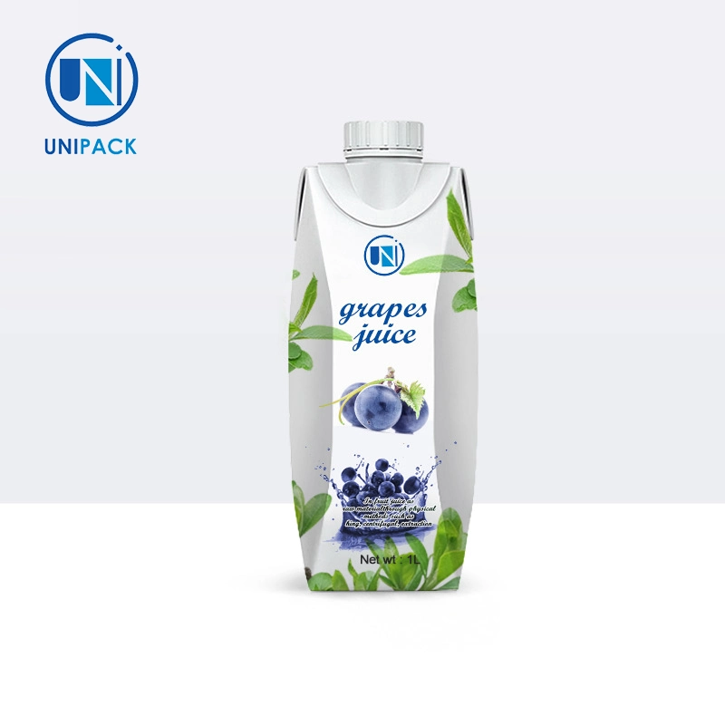 Boîte Unipack Prisma fruit pour le jus ou le volume de lait Boîte de conditionnement de 1000 ml