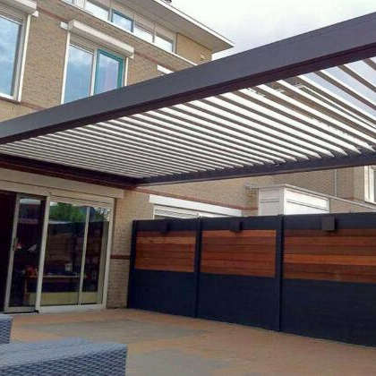 Outdoor Retractable Metal Pergola Pool Covers Waterproof Restaurant Roof Shades Garden Gazebo