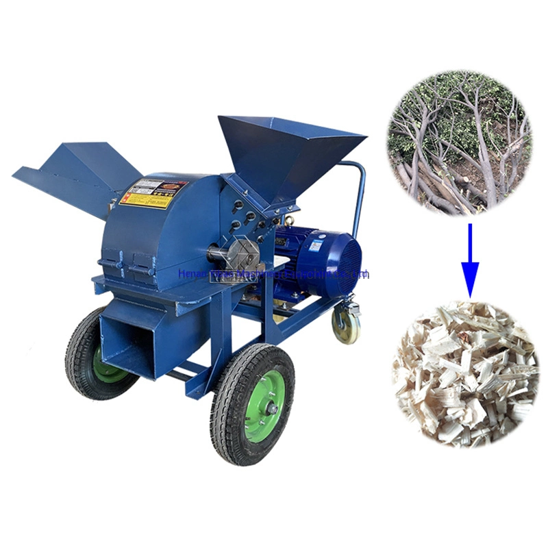 Large Capacity 1000kg/H Sawdust Making Machine Graden Tree Branches Shredder Wood Log Hammer Crusher Machine