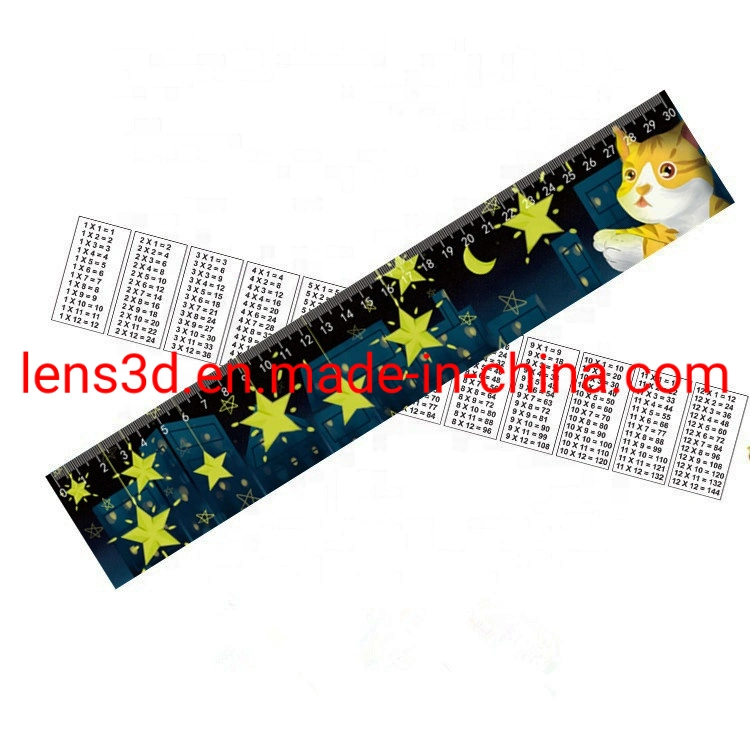 High quality/High cost performance  PP Plastic 3D Effect Straight Ruler Lenticular Printing 3D Ruler